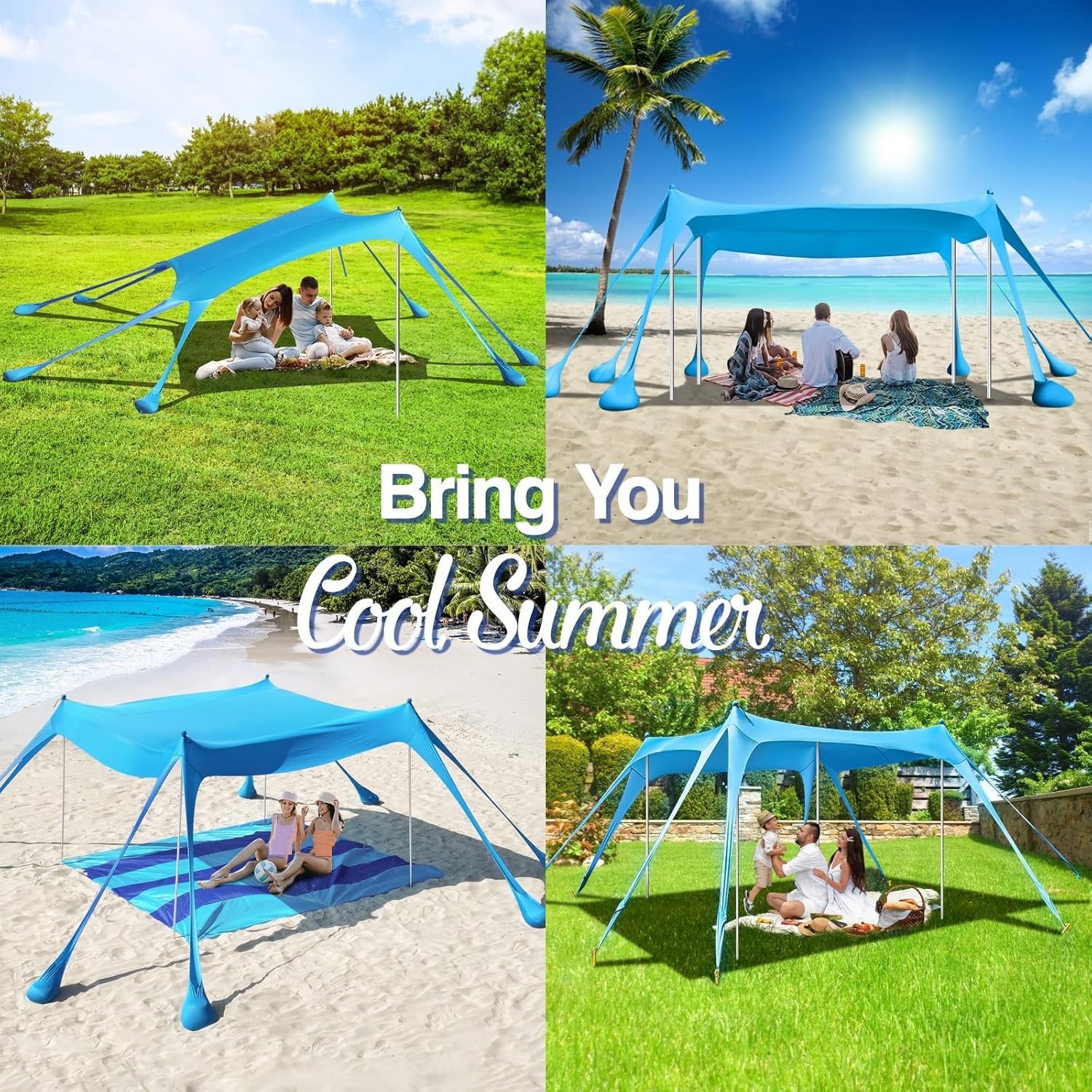 Beach Tent Sun Shelter 3 x 3 Meter