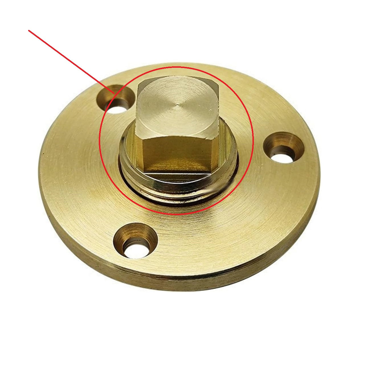 Brass Garboard Plug transom