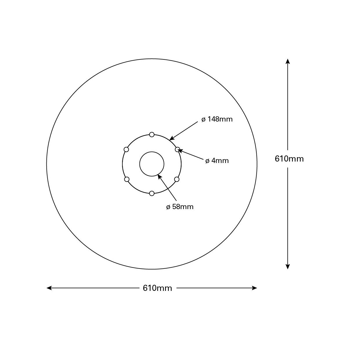 Plastic Table Top Round